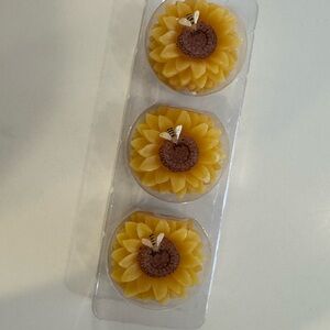 Sunflower Beeswax Candle Set